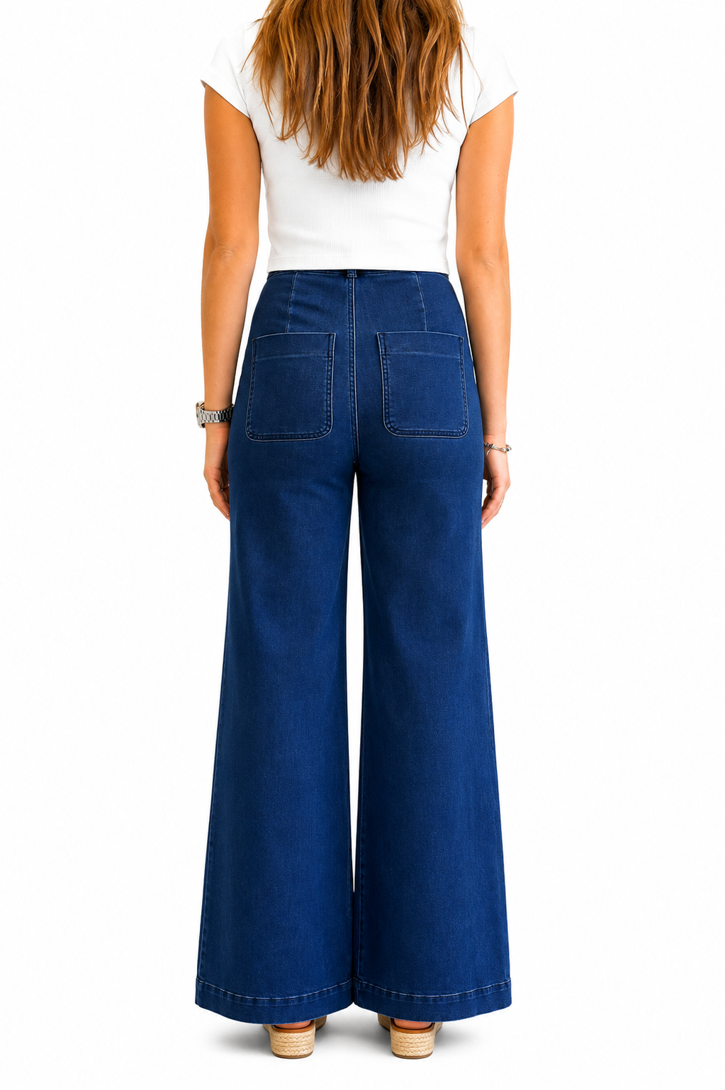 31.5'' Better Butter Wide Leg Jean w/ Patch Pockets - Safia