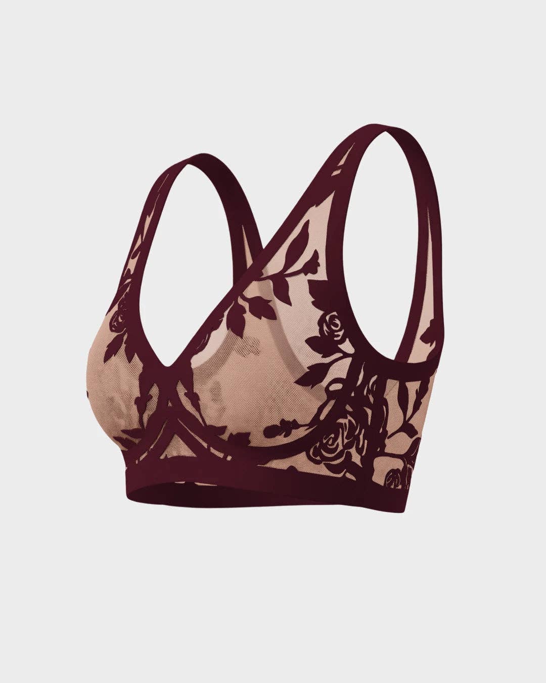 Sheer Flocked Bra