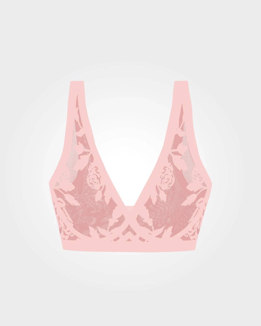 Sheer Flocked Bra