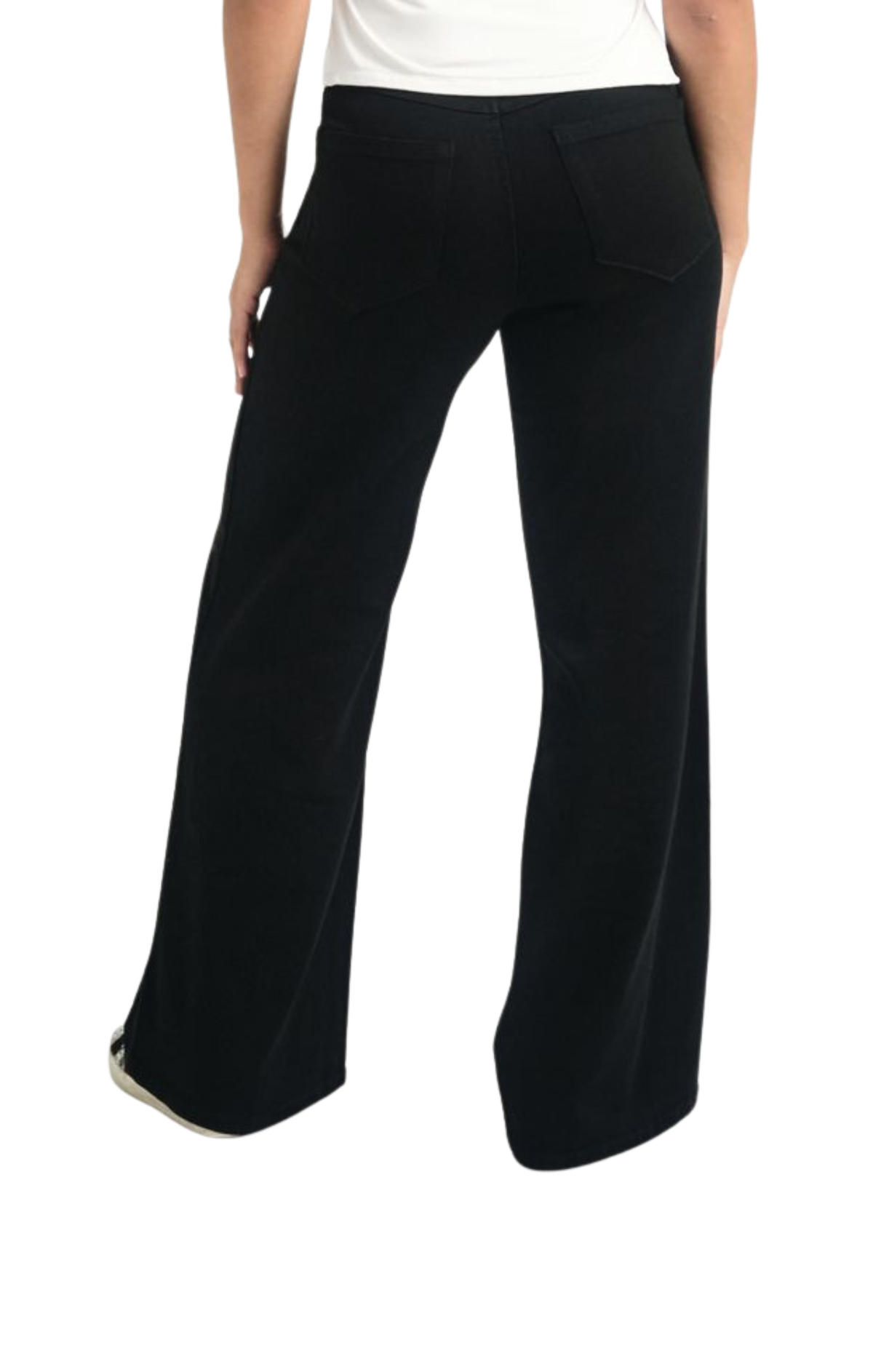 30" Better Butter Wide Leg Jean in Black