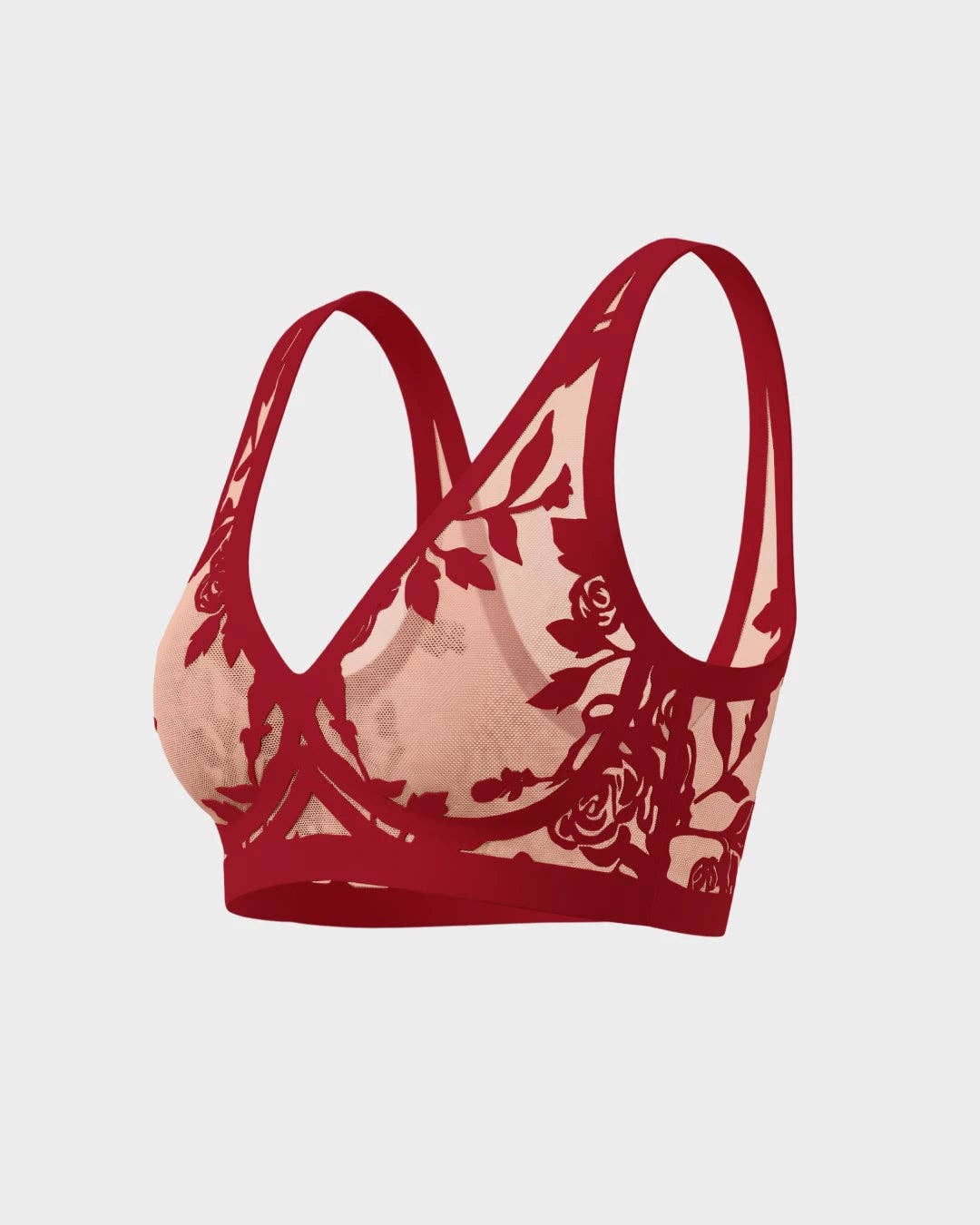 Sheer Flocked Bra