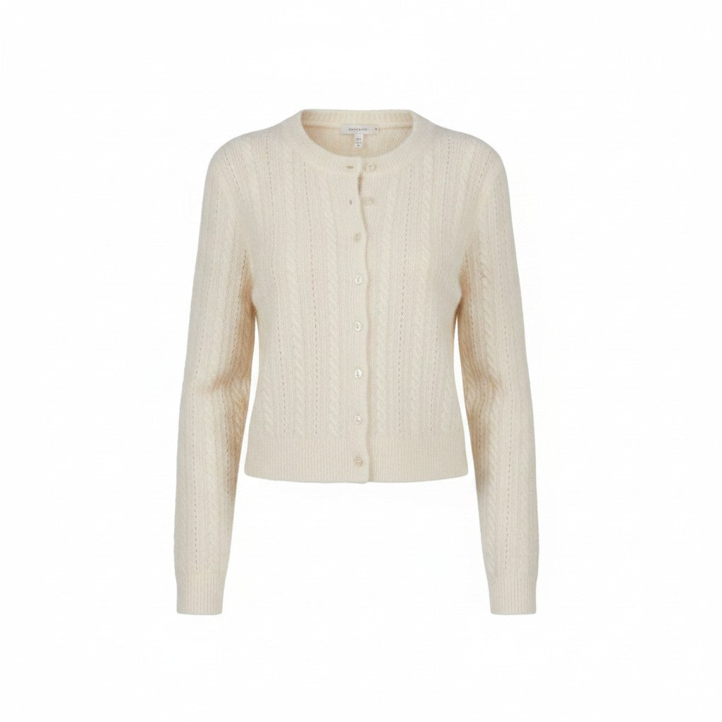 Medina Pointelle Cardigan Cloud
