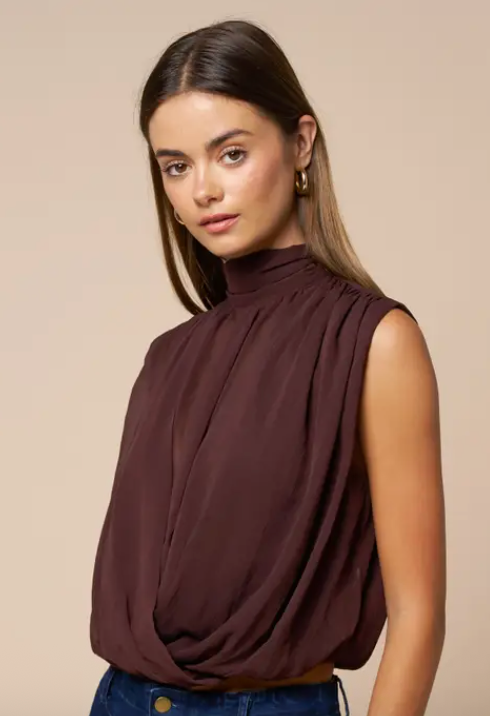 Sleeveless Draped Top