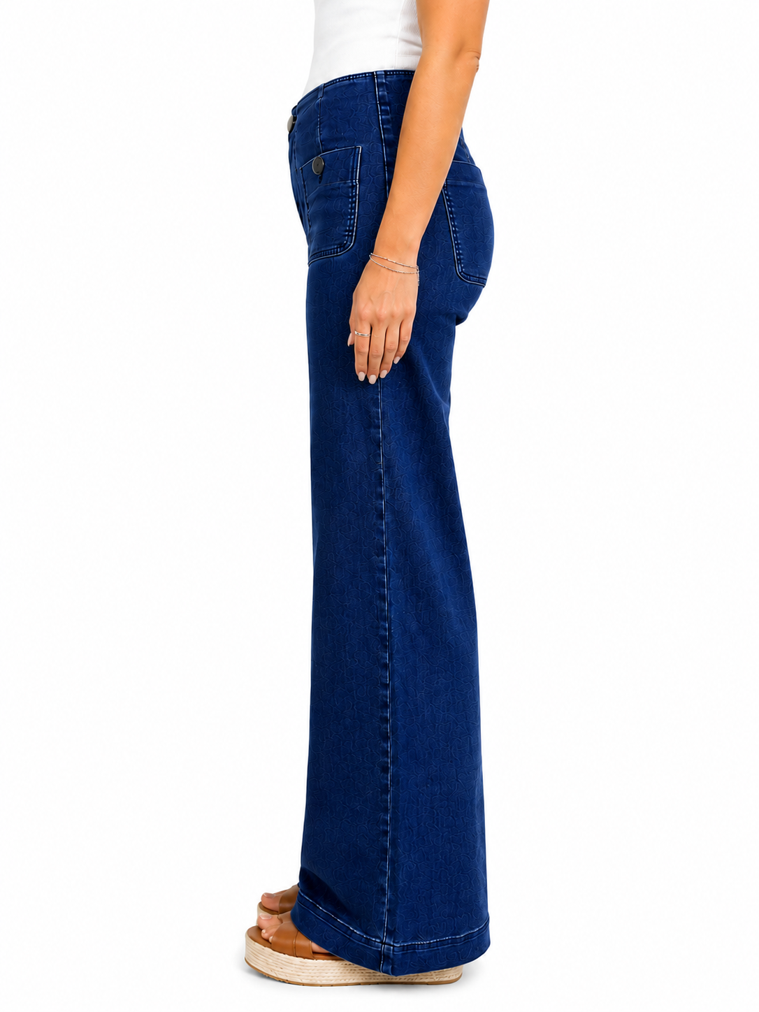31.5'' Better Butter Wide Leg Jean w/ Patch Pockets - Safia