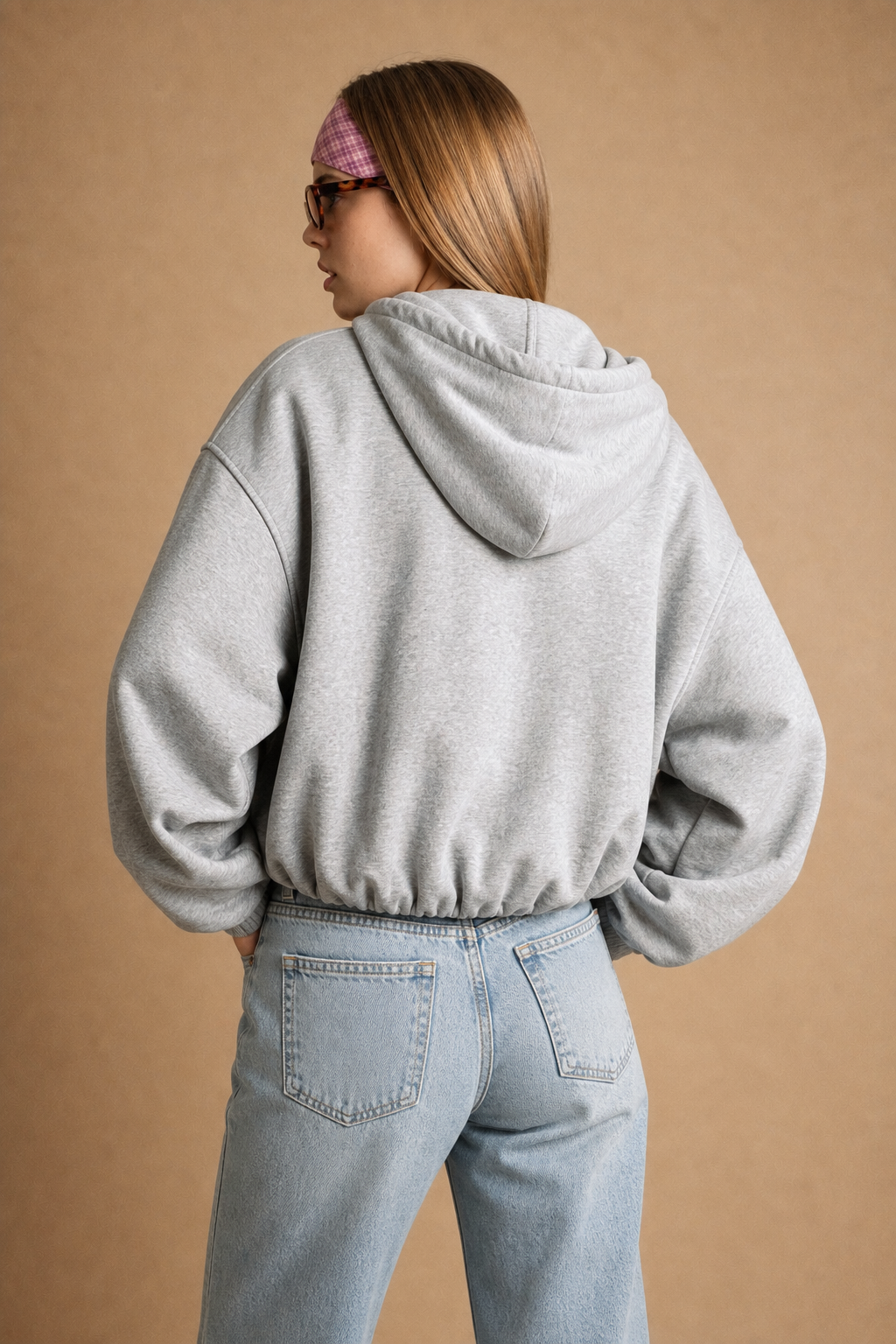 Bubble Hem Zip-up Jacket