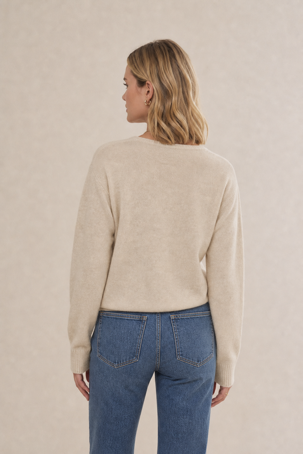V Neck Soft Sweater