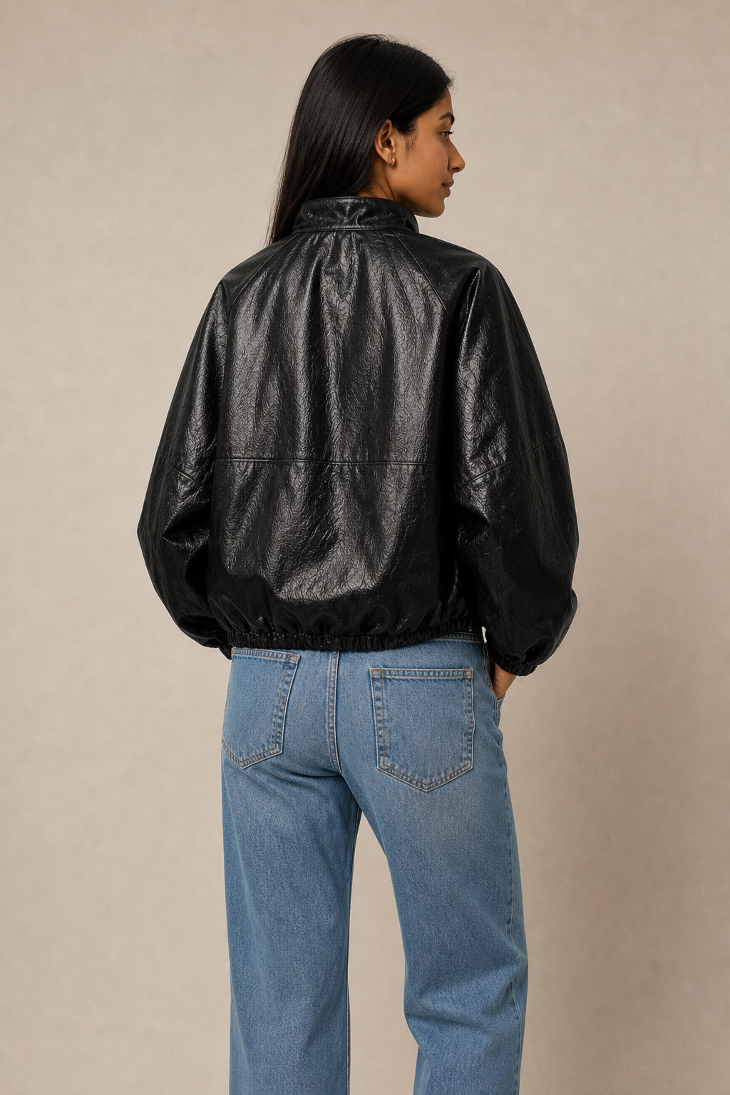 Frankie Faux Leather Jacket