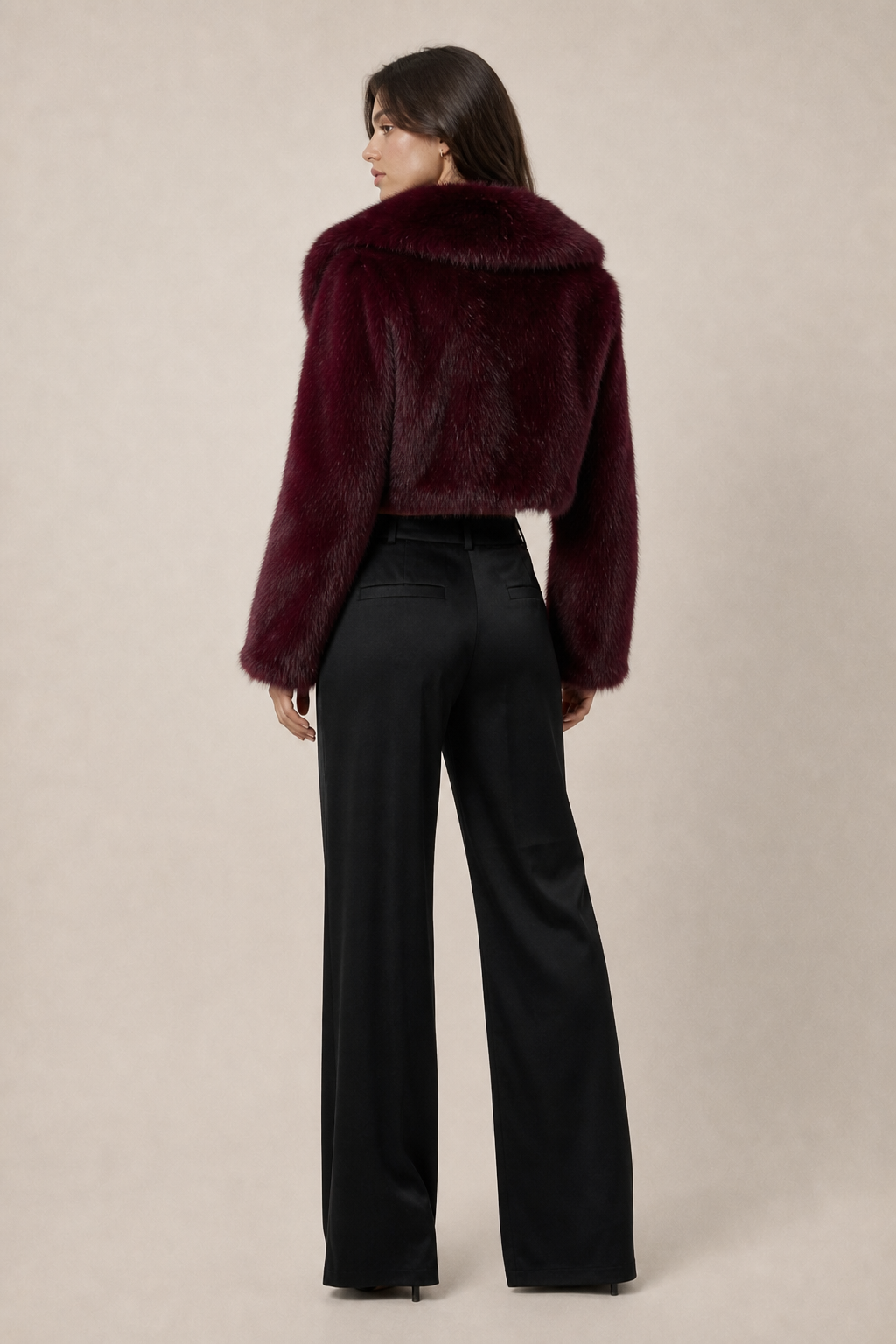 Cropped Faux Fur Jacket