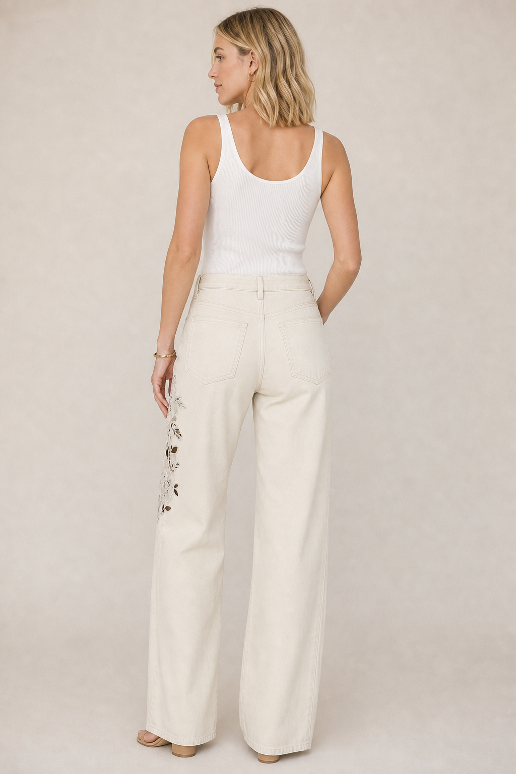 The Show Off High Rise Bowed Jeans