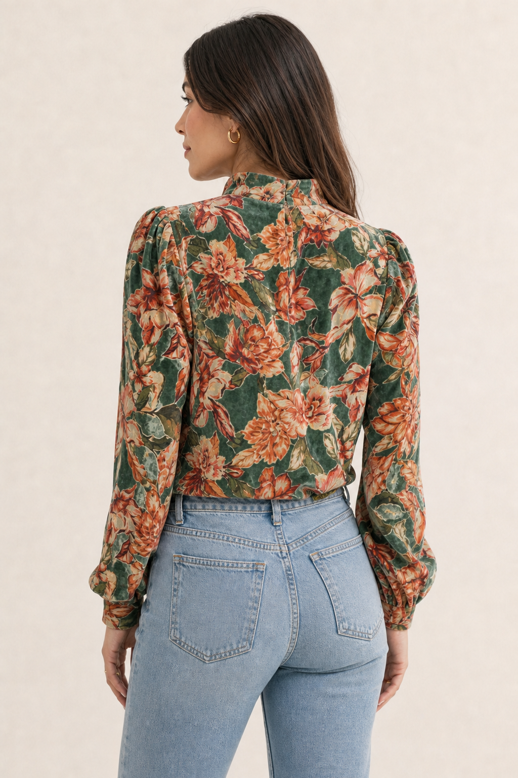 Velvet Floral Top