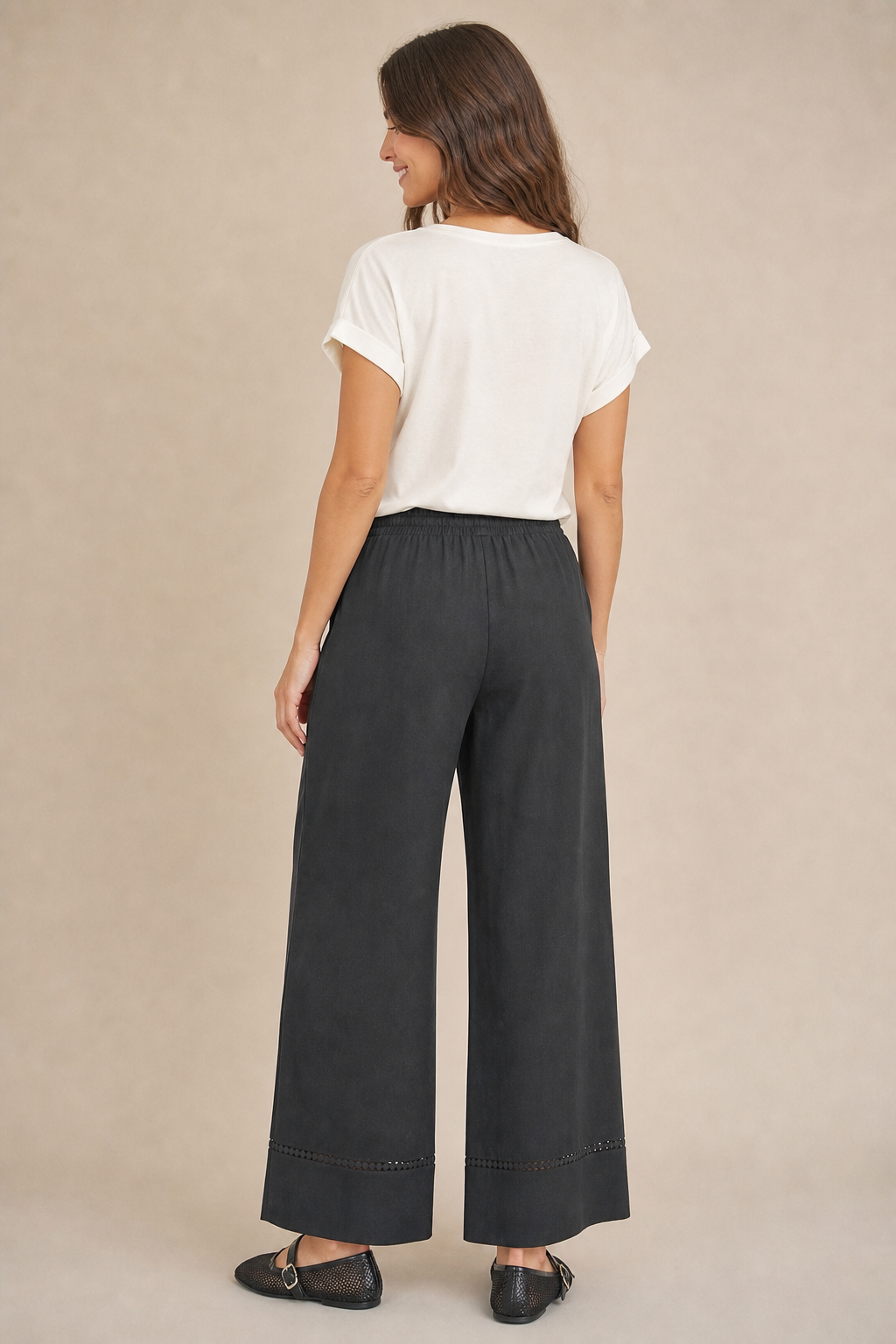 Soft Linen Tie Waist Pants