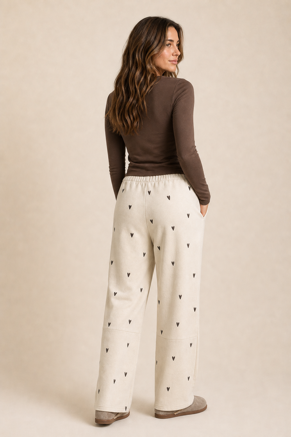 Brown Heart Sweatpants