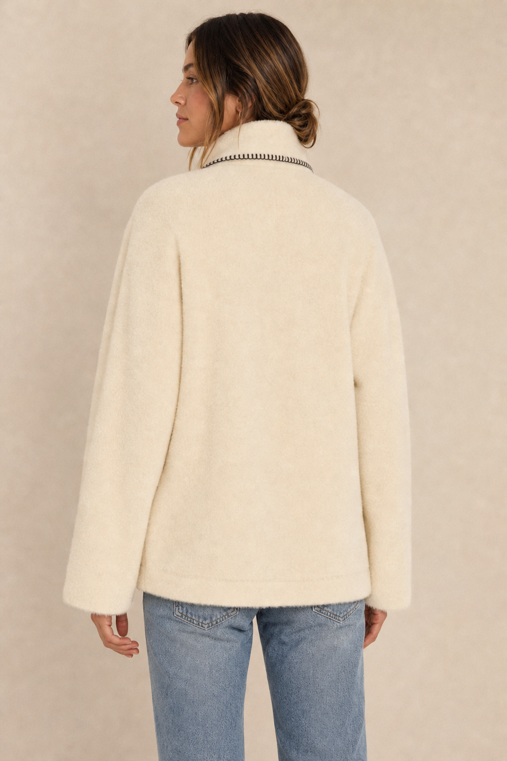 Stitching Sweater Cardigan