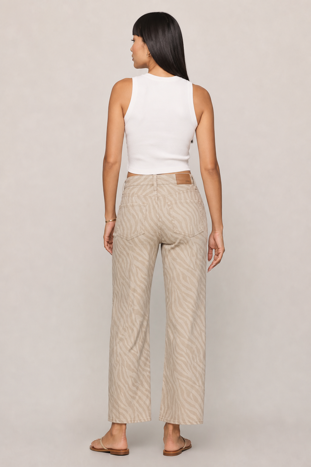 The Off Duty Bowed Ankle Zebra Jeans