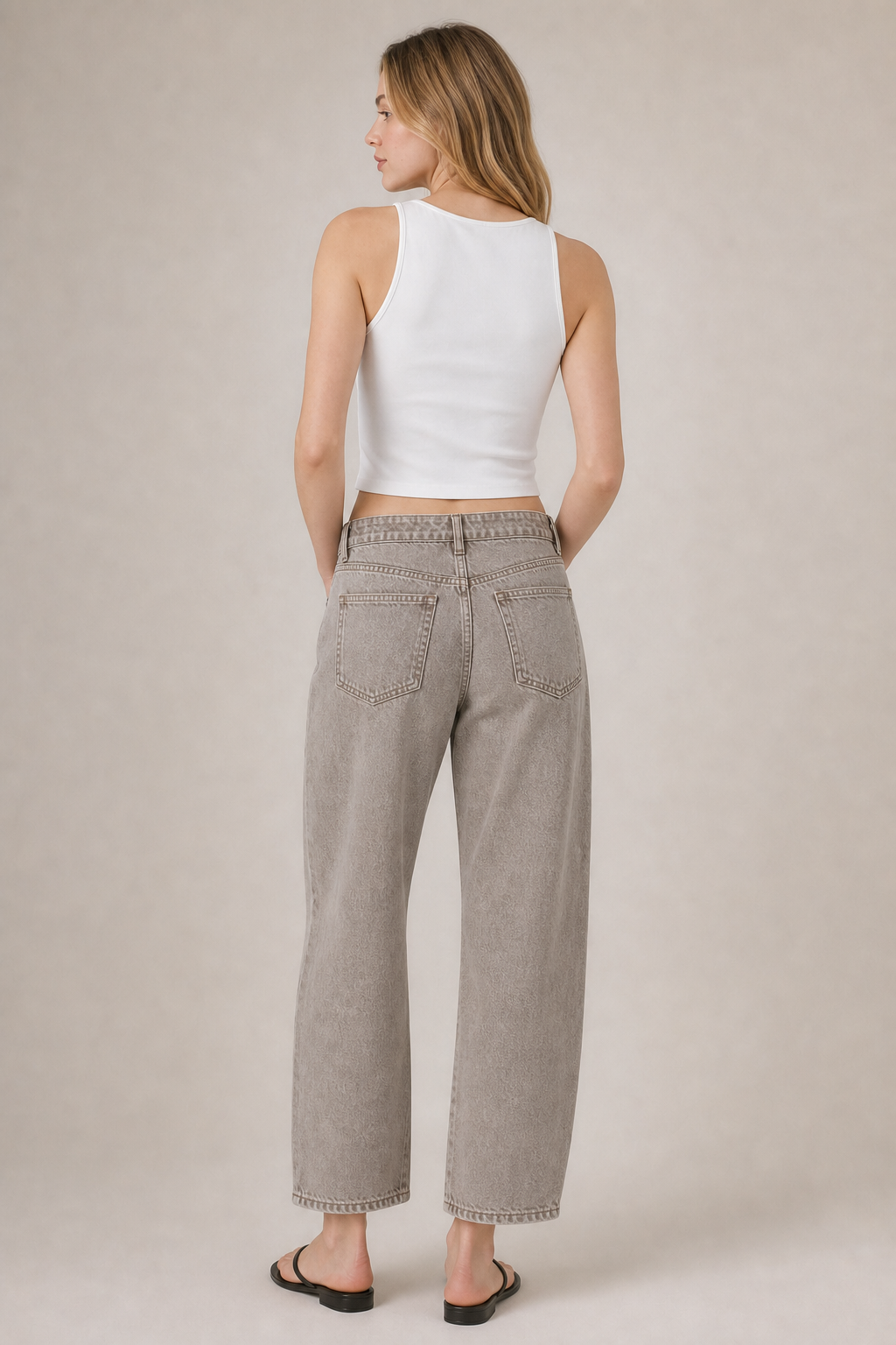 Barrel Jeans  Brown