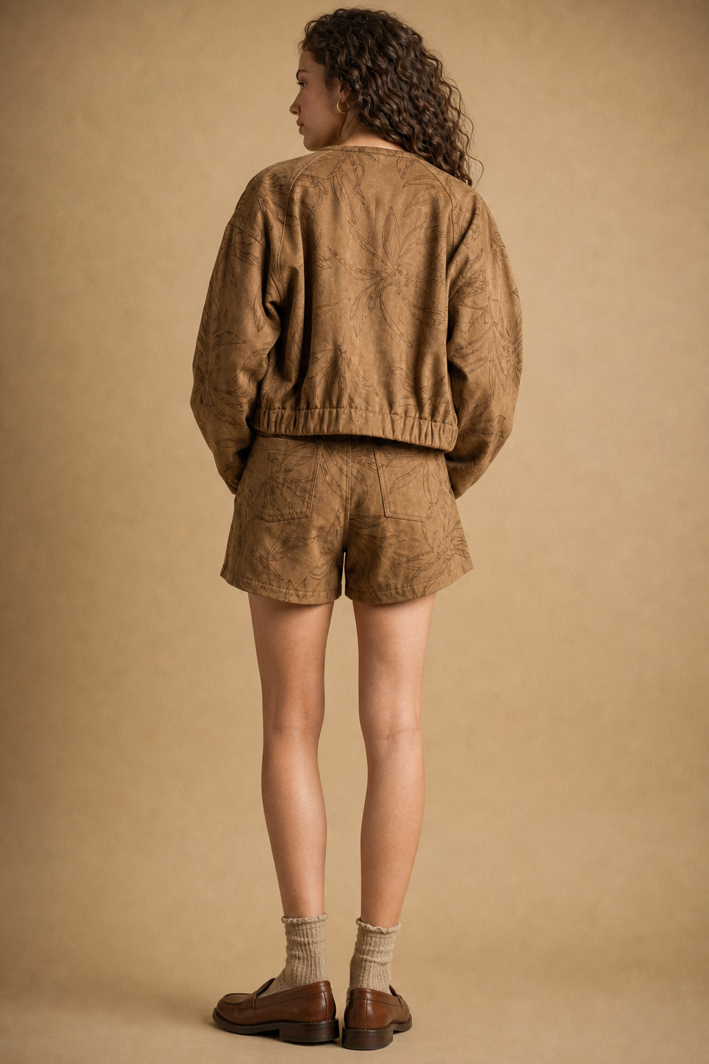 Suede Floral Textured Jacket