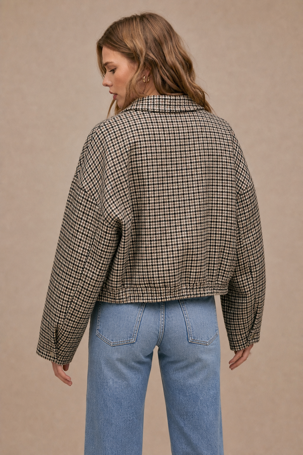 Houndstooth Pattern Jacket