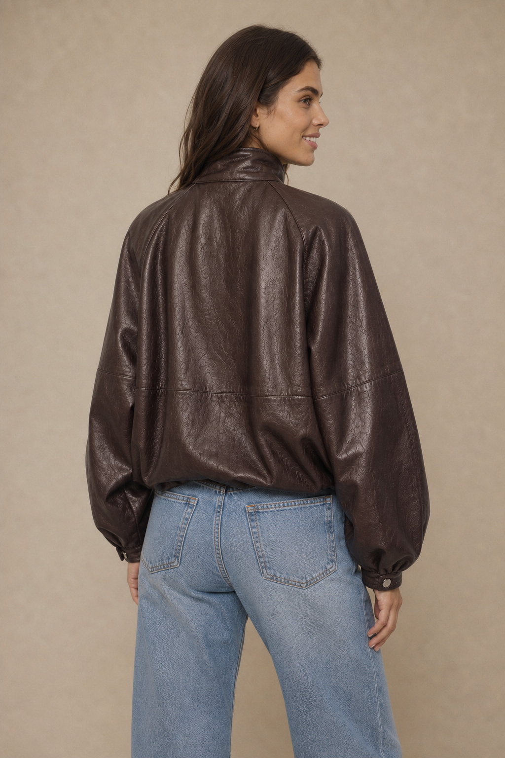 Frankie Faux Leather Jacket