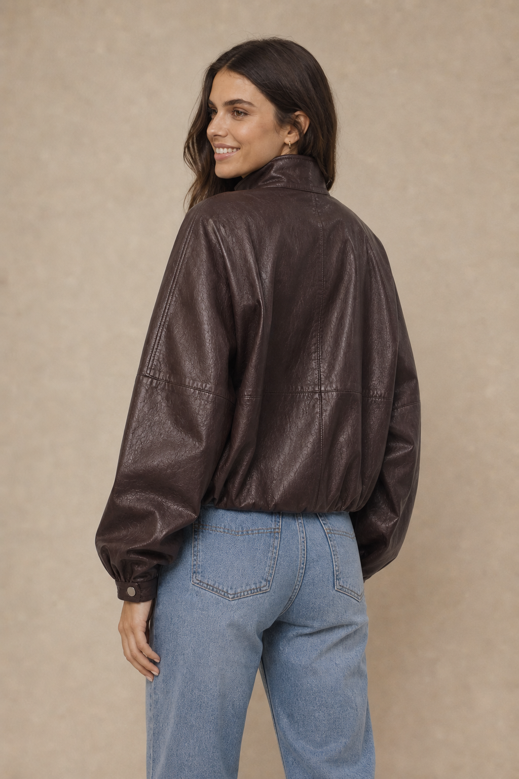 Frankie Faux Leather Jacket