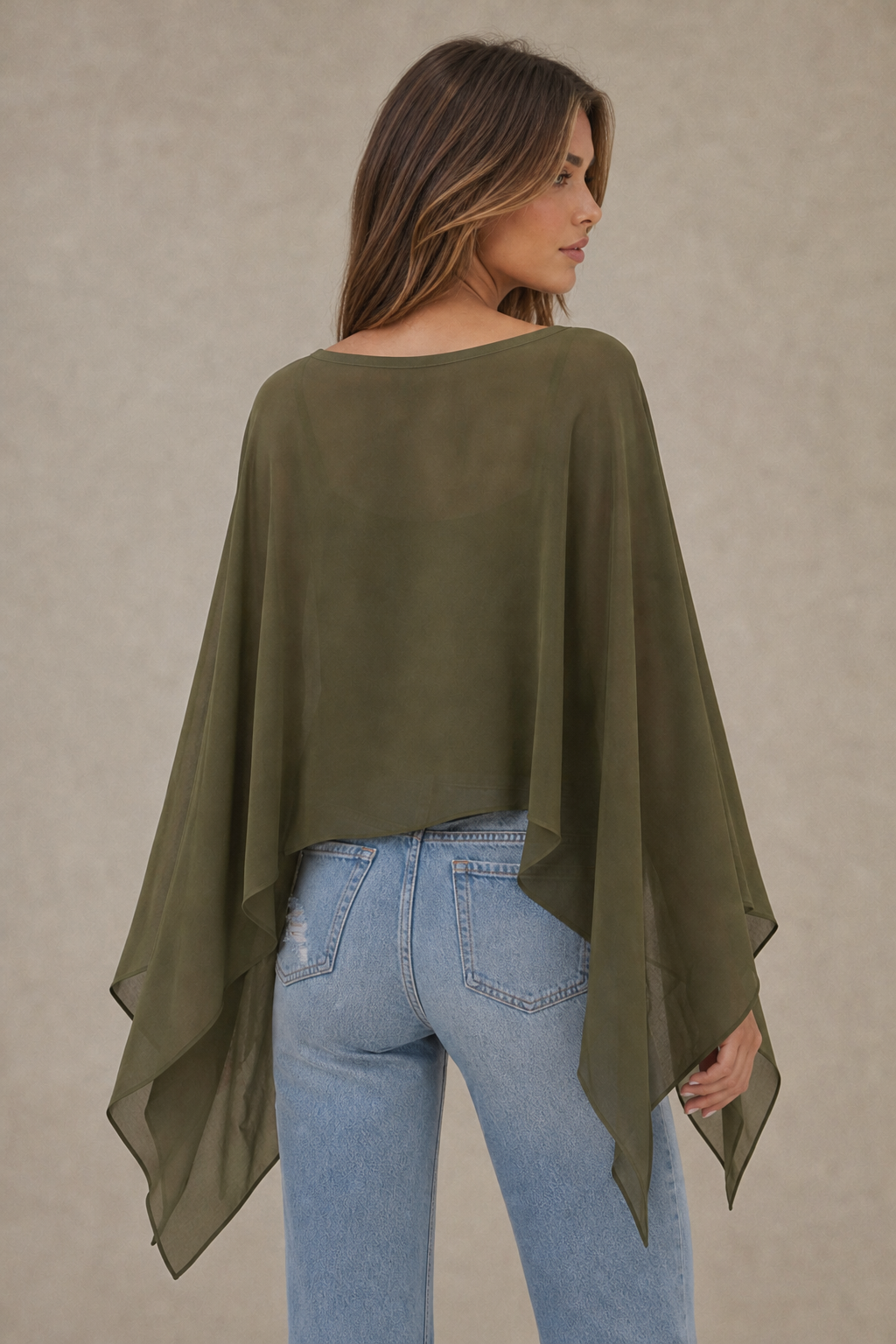 Sheer Poncho Top