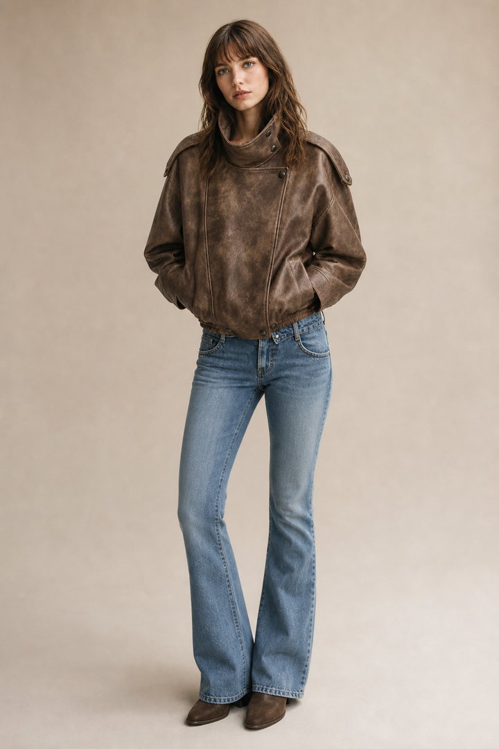 Oversized Faux Leather Jacket