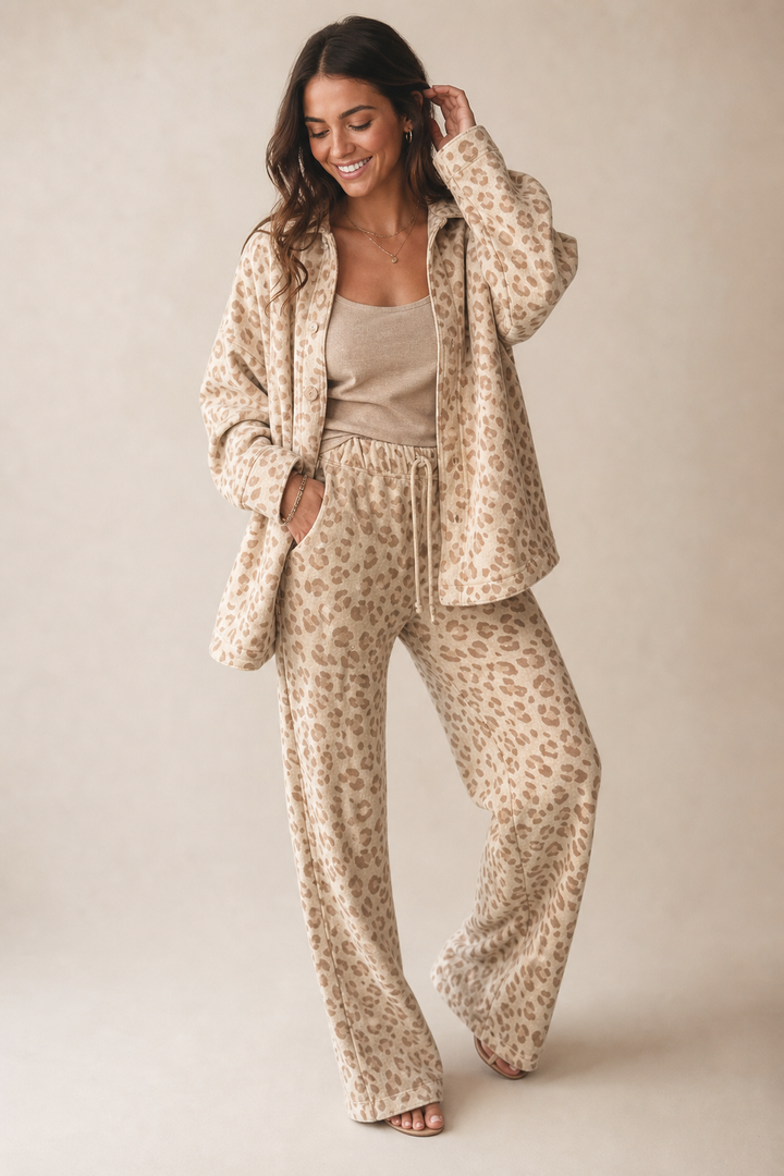 Hunter Knit Leopard Pant