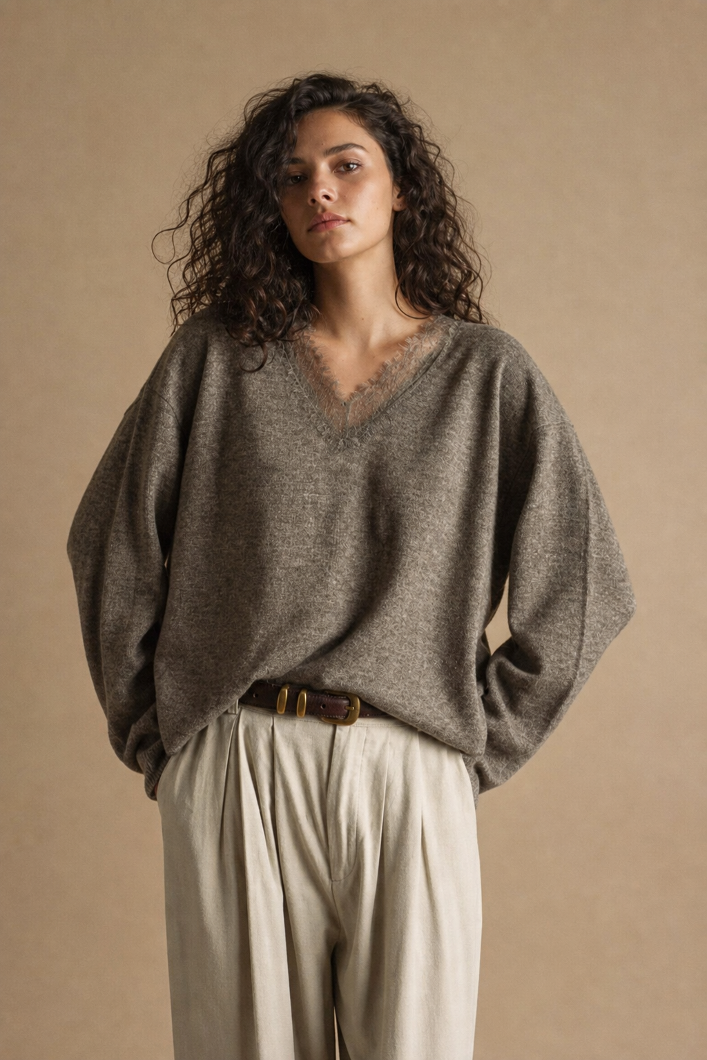 LongSleeve Lace Sweater