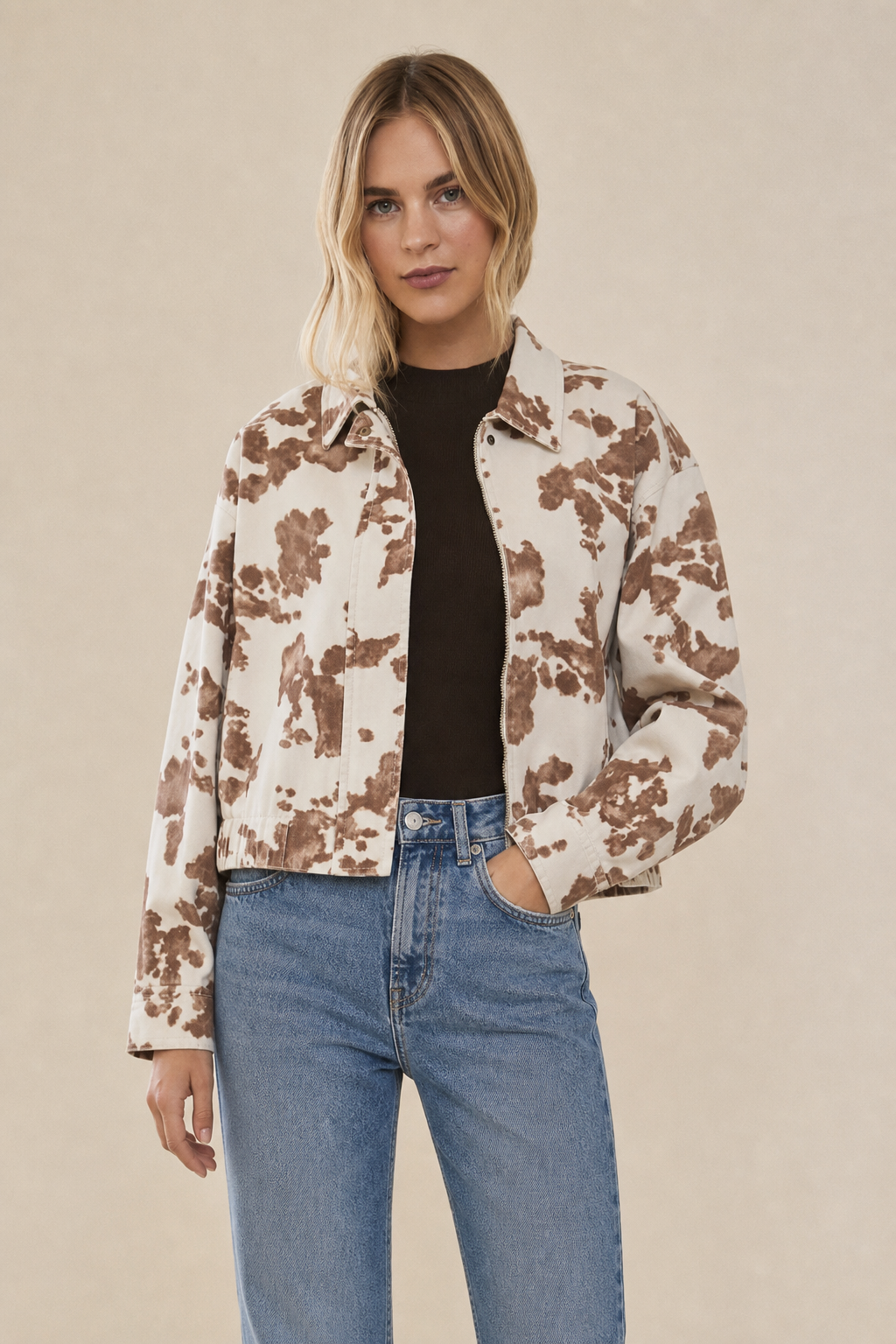 Cow Print Jacket