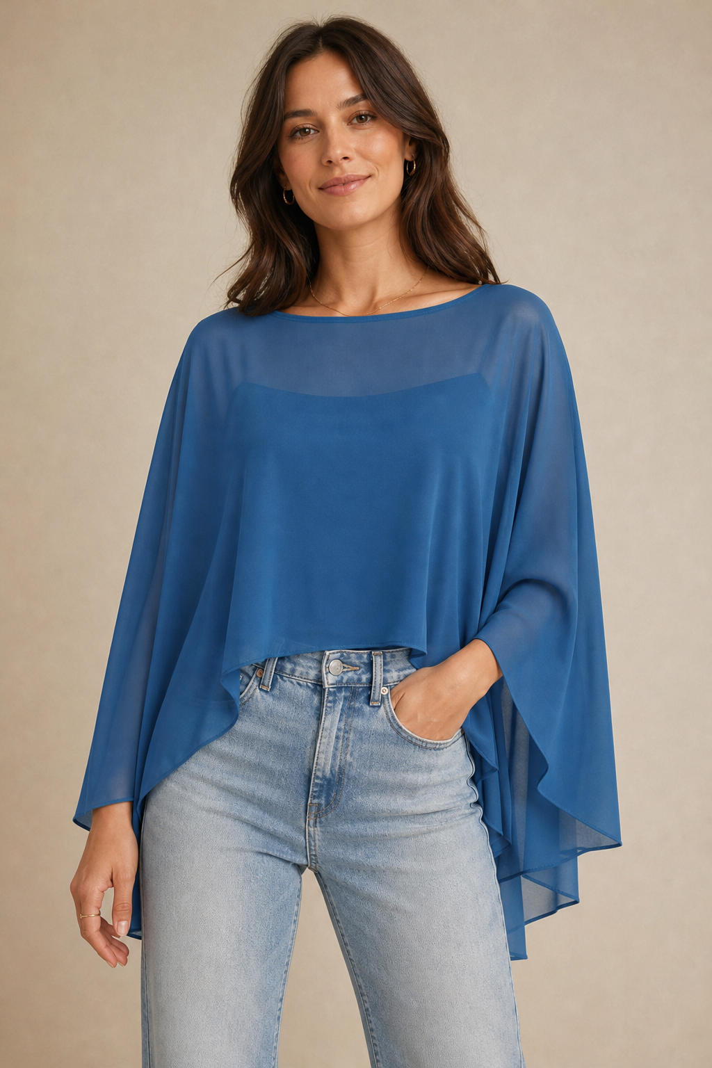 Sheer Poncho Top