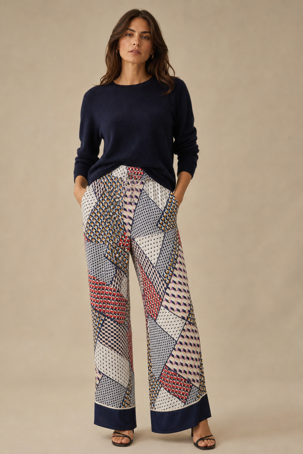 Patchwork Silky Pants