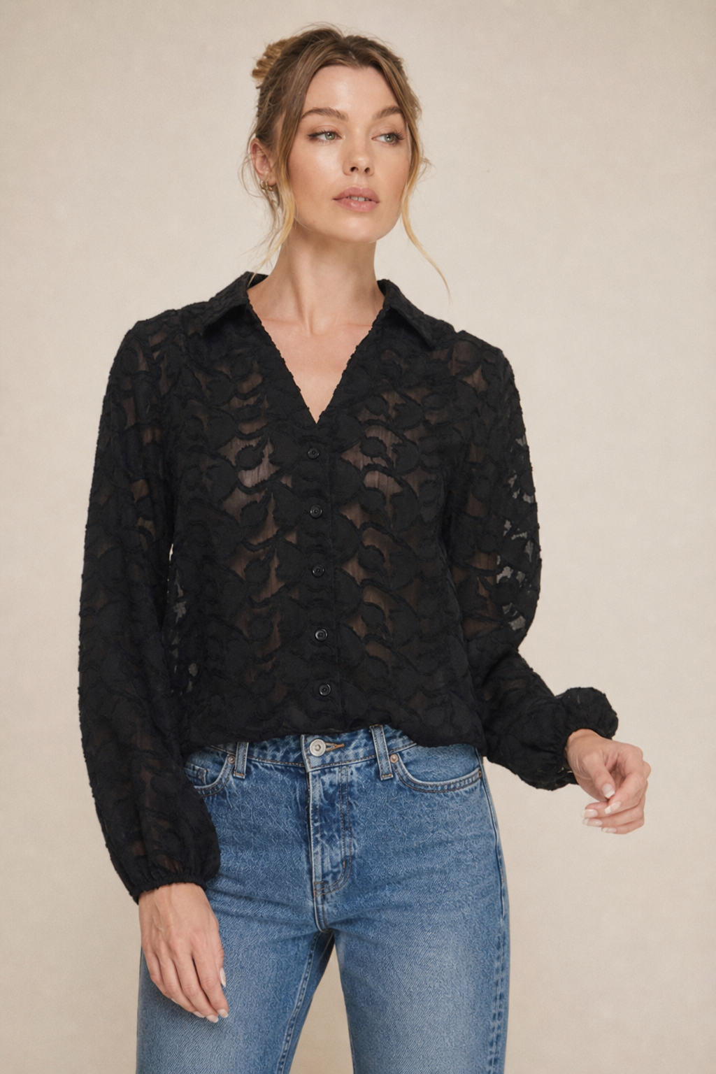 Jacquard Blouse