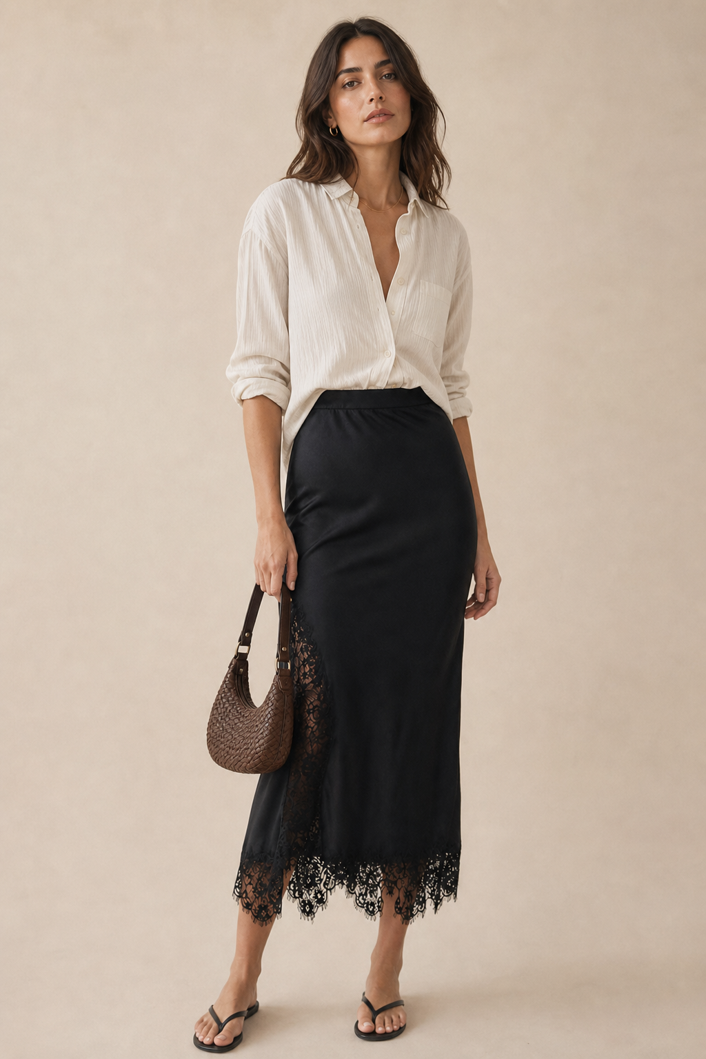 Mixed Media Lace Skirt