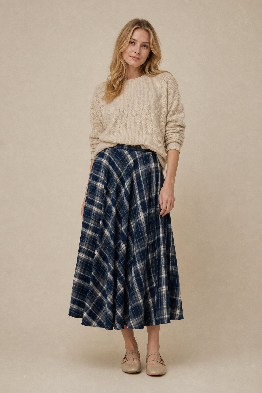 Plaid Maxi Skirt