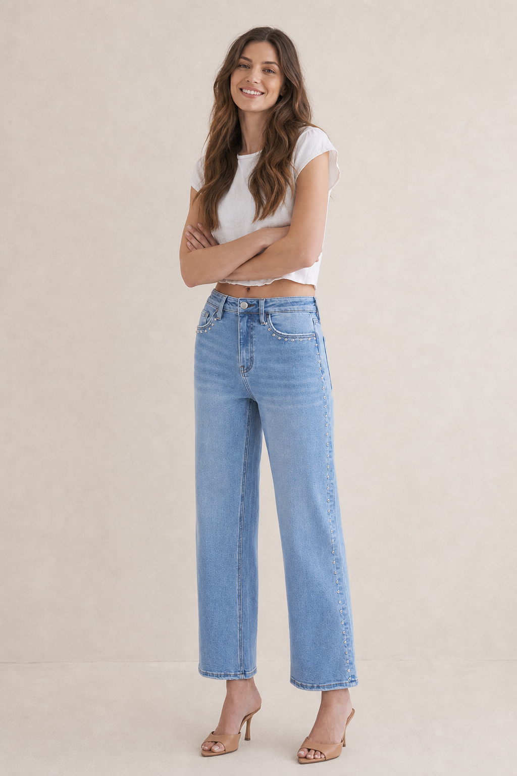 Studded Jeans  Denim