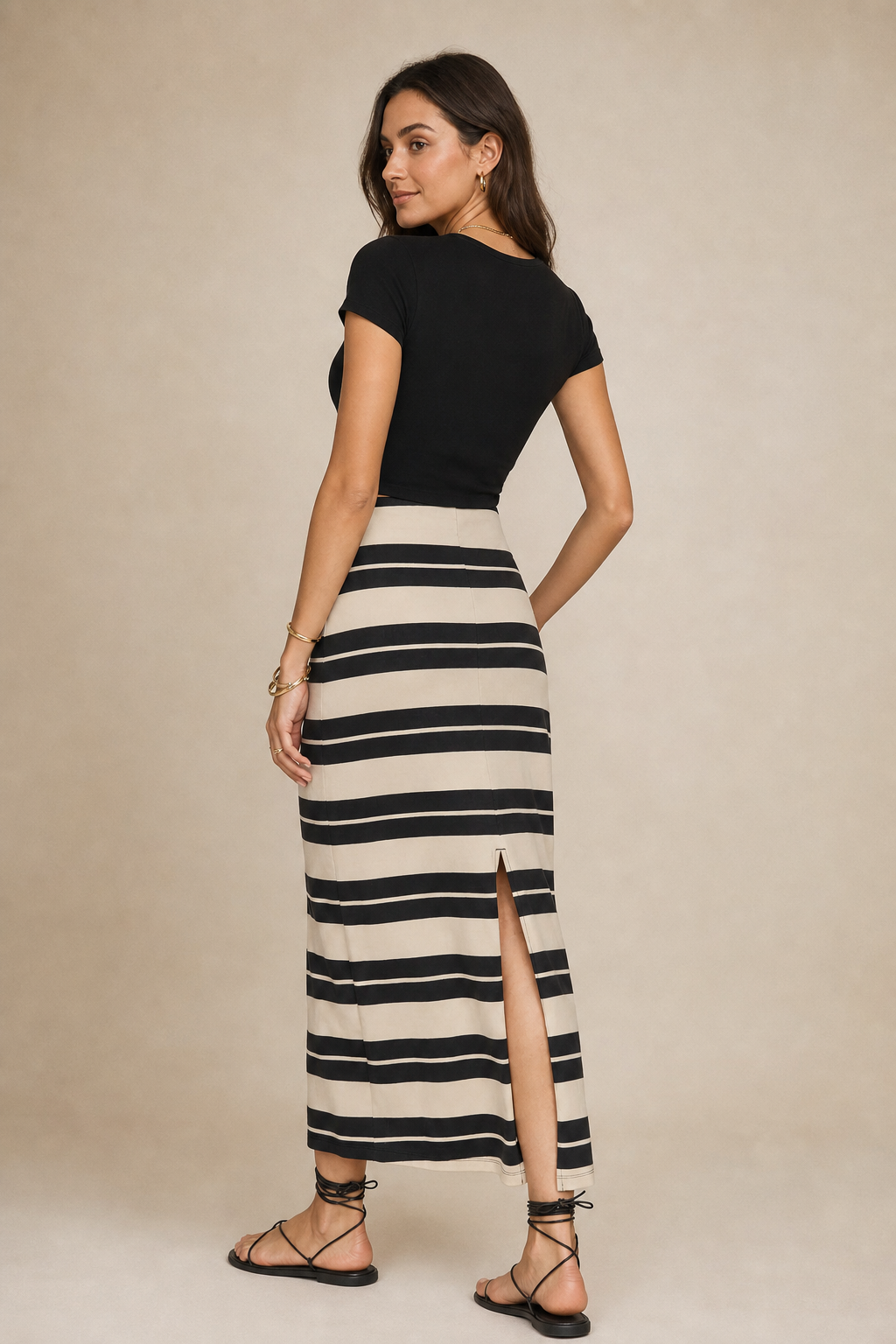 Gail Striped Skirt