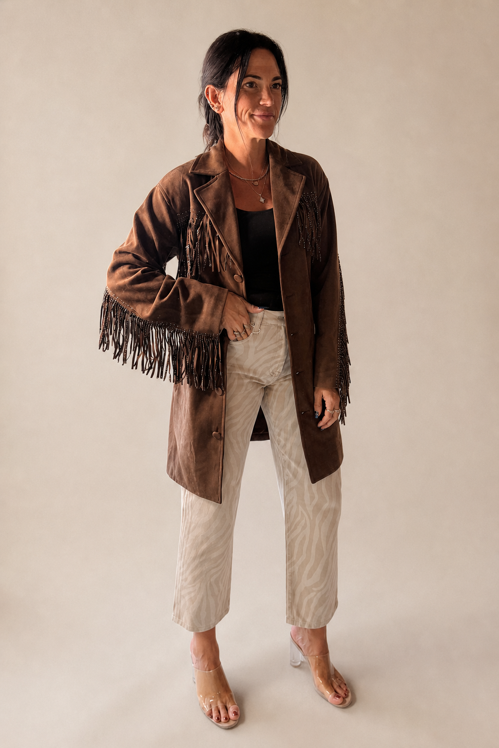 Hot Fix Fringe Jacket