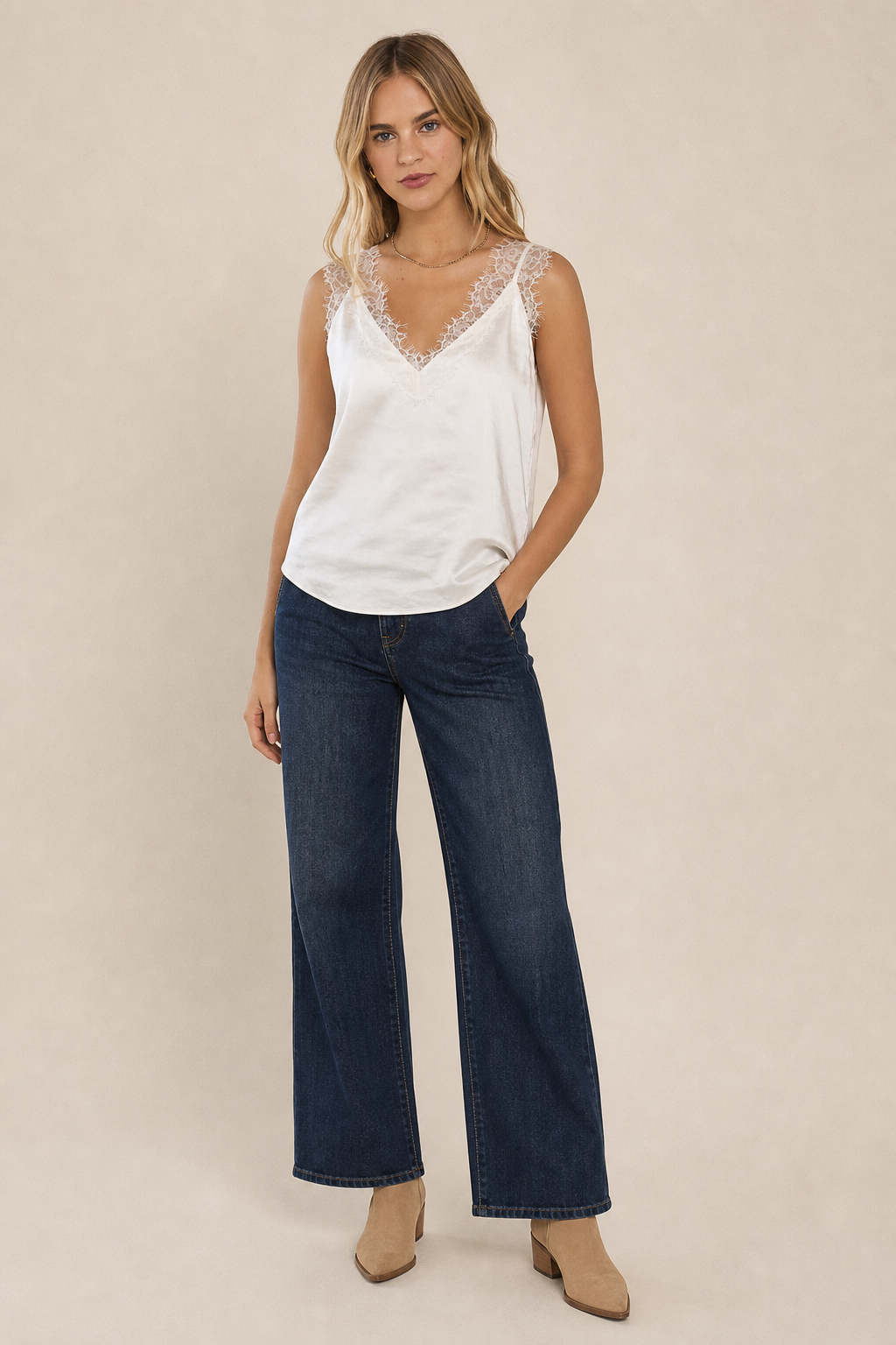 Cami With Lace Trim