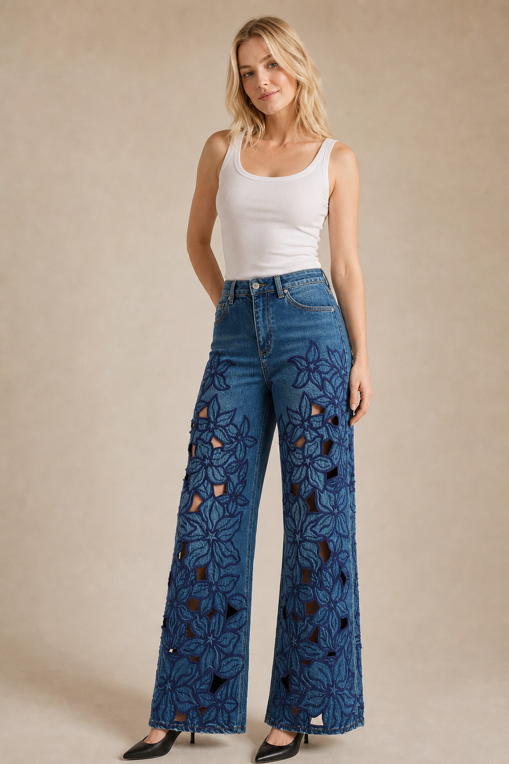 Demi Cut Out Jeans