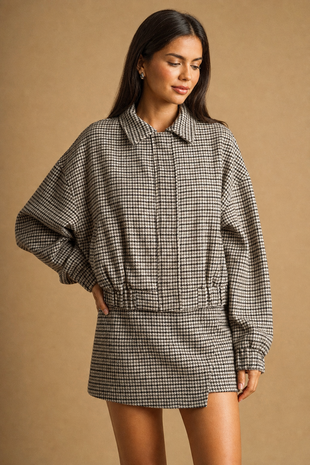 Houndstooth Pattern Jacket