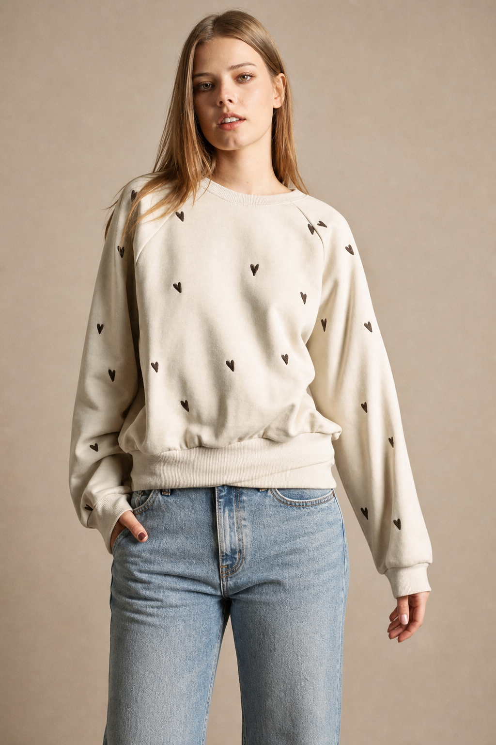 Brown Heart Sweatshirt