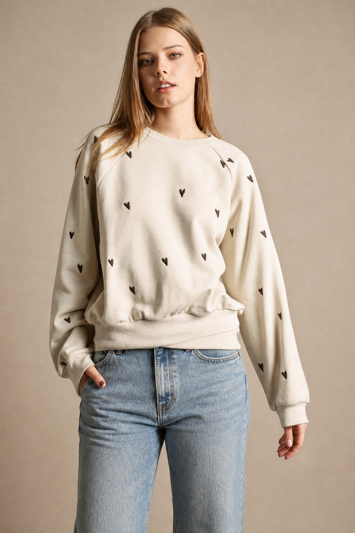 Brown Heart Sweatshirt