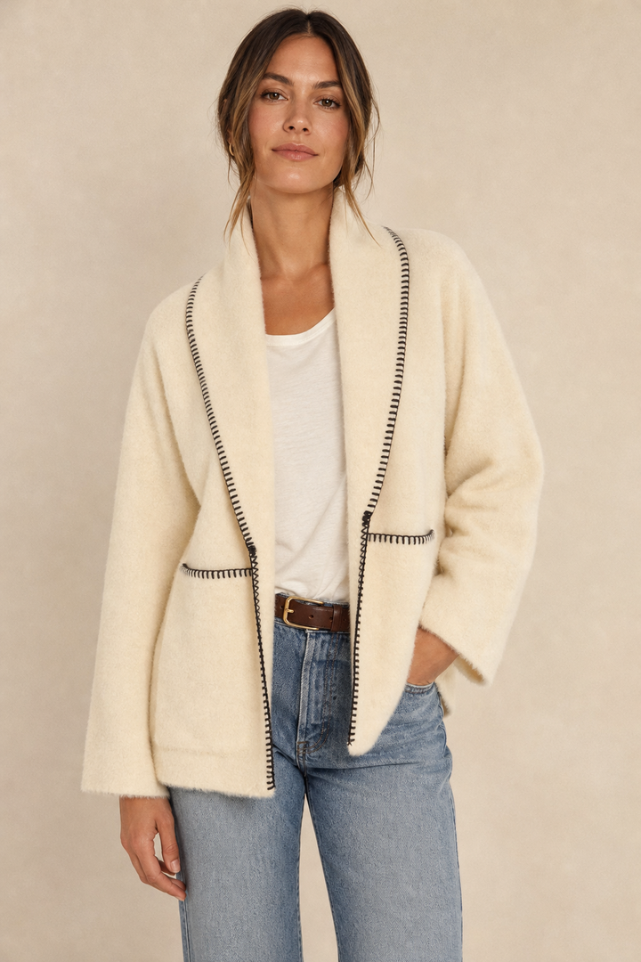 Stitching Sweater Cardigan
