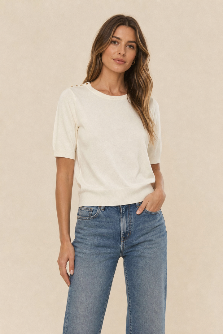 Button Sweater Top