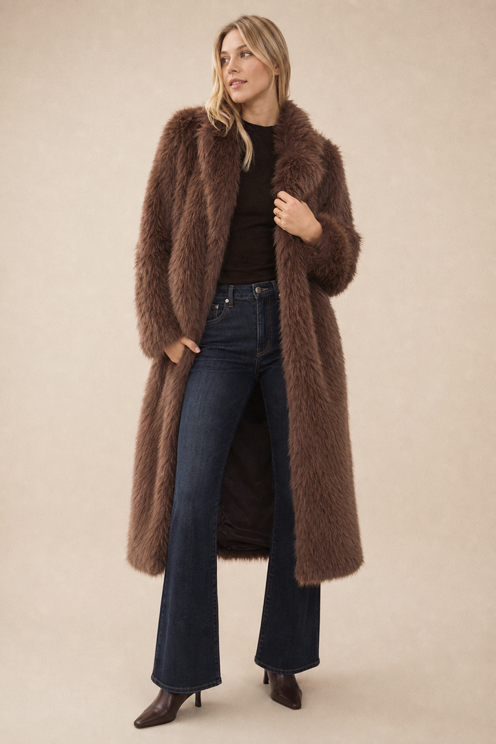 Faux Fur Long Coat