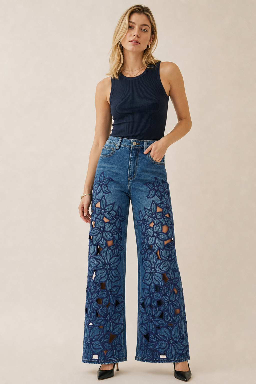 Demi Cut Out Jeans