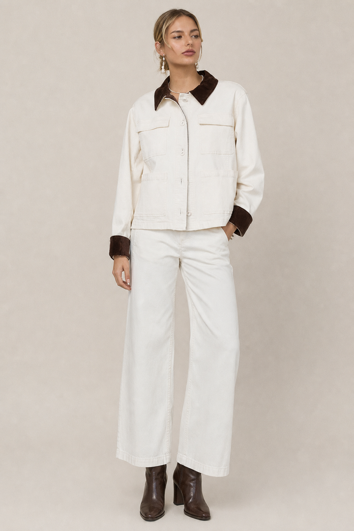 Cotton Twill Contrast Barn Jacket