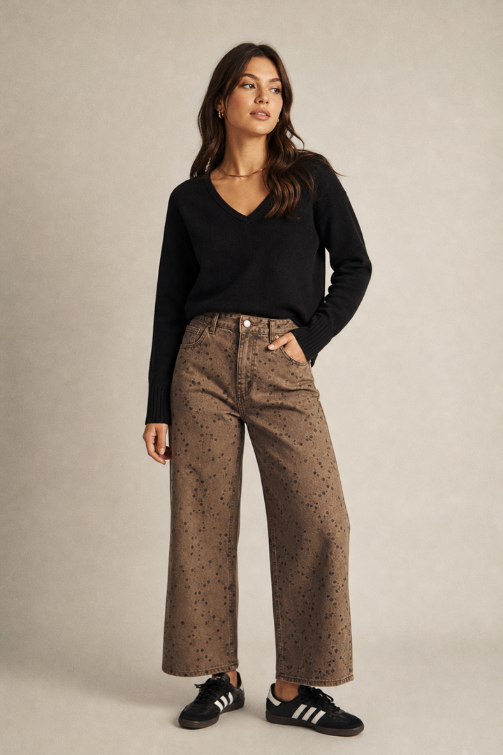Polkadot Barrel Jean
