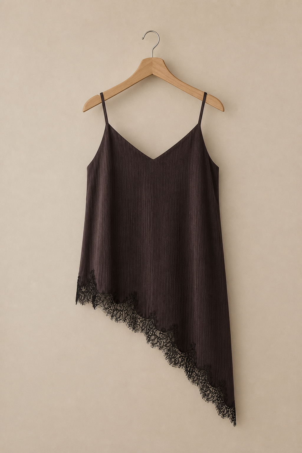 Asymmetrical Satin Cami Tunic