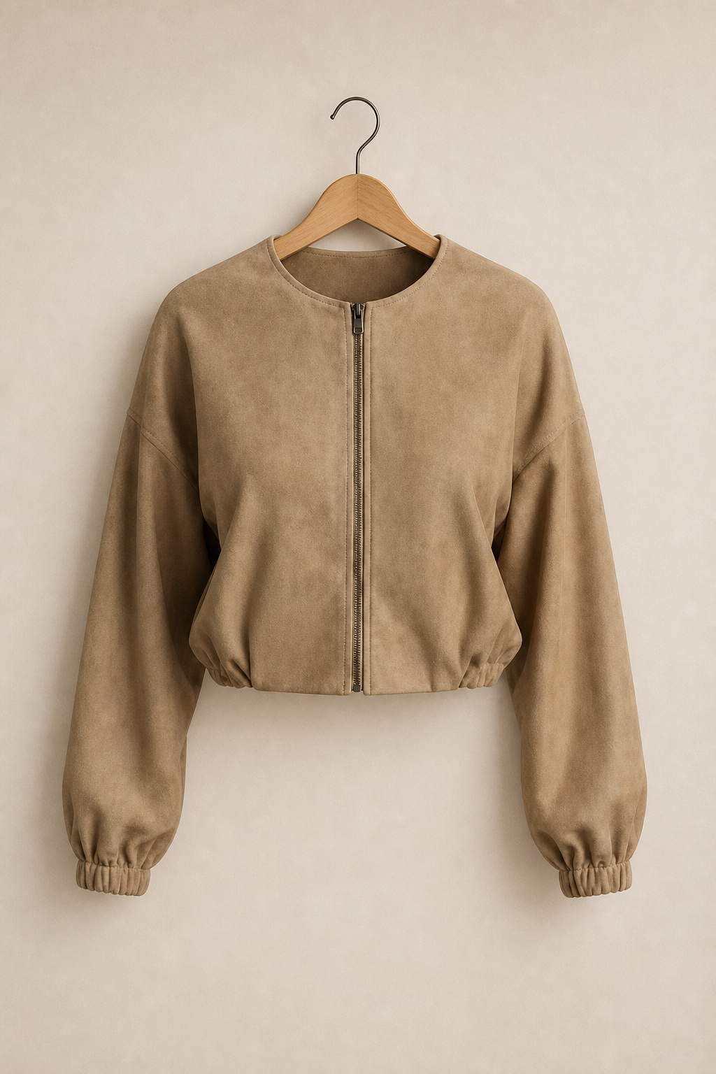 Suede Pleated Jacket