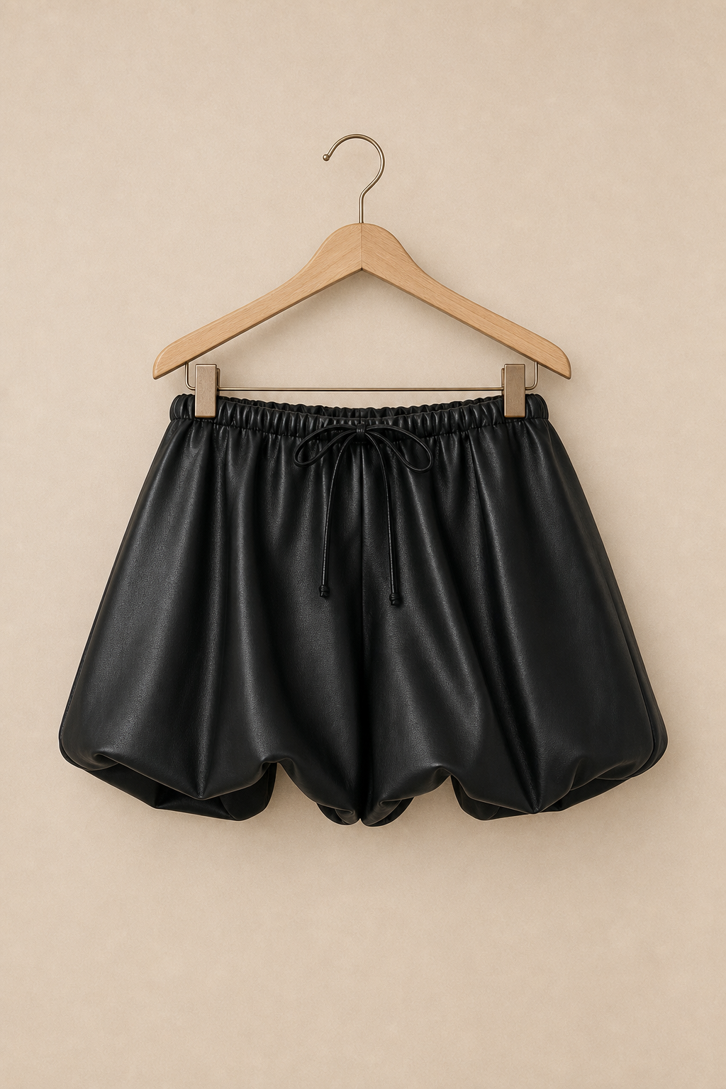 Faux Leather Balloon Skirt
